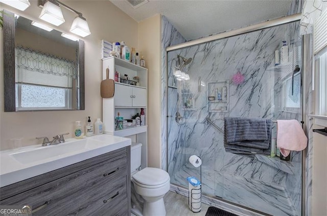 14 Cathedral Hts, Euharlee, GA 30120 - full bath featuring a marble finish shower, toilet, and vanity