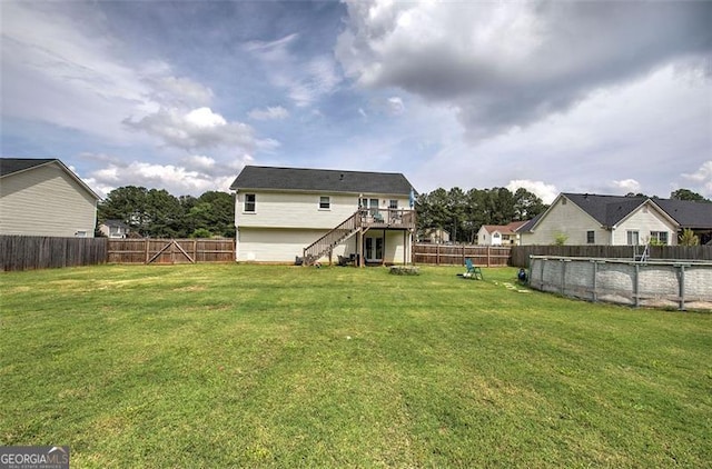 14 Cathedral Hts, Euharlee, GA 30120 - back of property featuring stairway and a deck