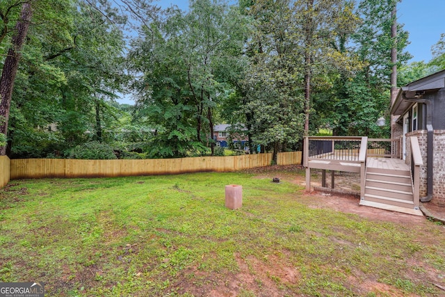 2771 Smithsonia Way, Tucker, GA 30084 - view of yard featuring a wooden deck and stairs