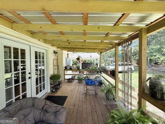 250 River Trce, Hahira, GA 31632 - deck featuring french doors