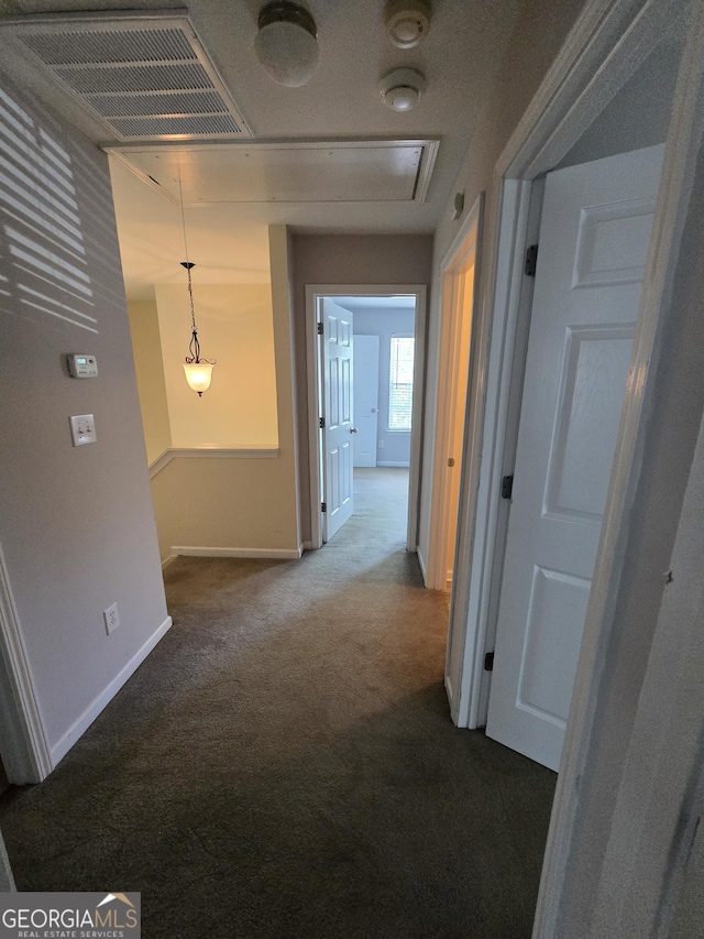 4677 Liberty Square Dr, Acworth, GA 30101 - corridor with attic access and carpet flooring