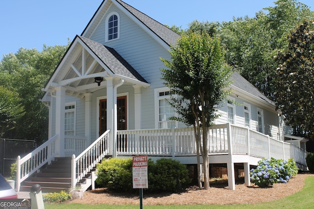 4677 Liberty Square Dr, Acworth, GA 30101 - view of front of property with roof with shingles and a porch
