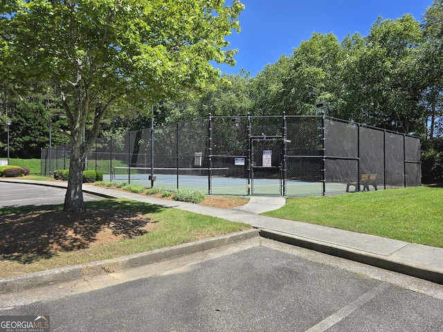 4677 Liberty Square Dr, Acworth, GA 30101 - view of tennis court featuring a gate