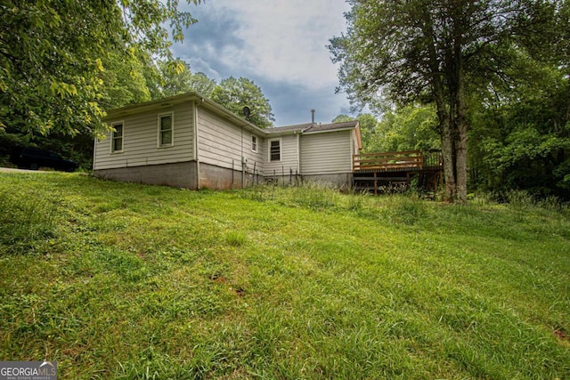 357 Camp Wahsega Rd, Dahlonega, GA 30533 - view of yard featuring a deck