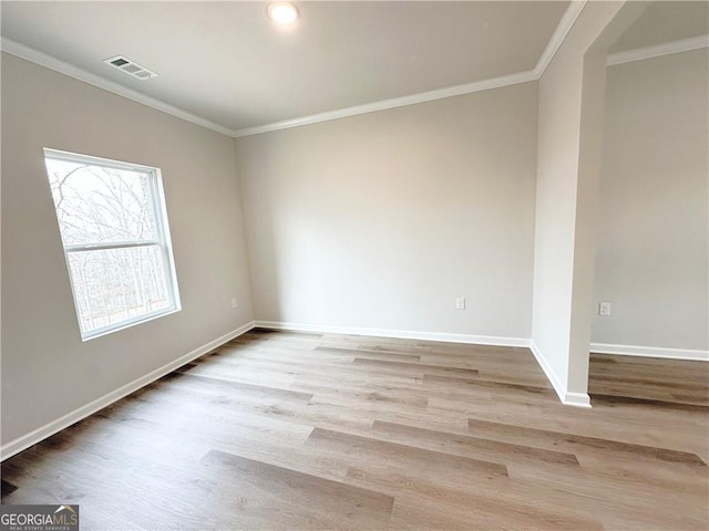 5032 Falcon Pt Lot 142, Douglasville, GA 30135 - spare room featuring ornamental molding, wood finished floors, and baseboards