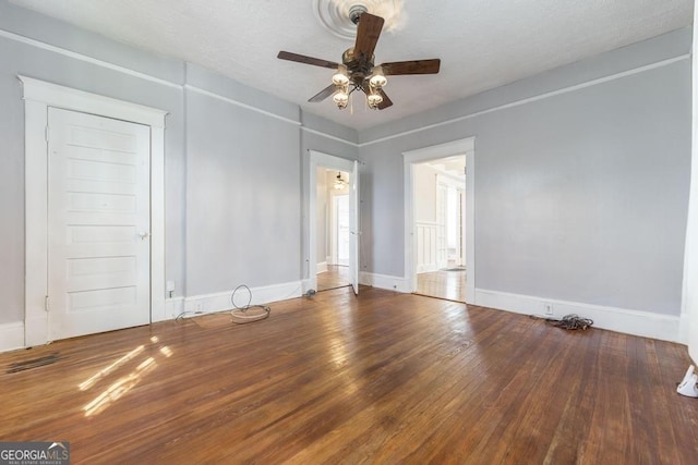 1293 Courtland Ave, Macon, GA 31204 - spare room featuring baseboards, a ceiling fan, and hardwood / wood-style flooring