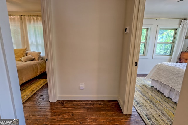 4610 Murray Cove Rd, Tiger, GA 30576 - bedroom with dark wood-style flooring and baseboards
