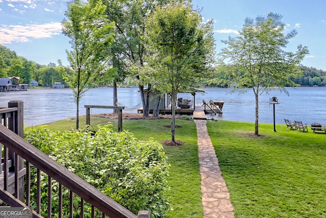 4610 Murray Cove Rd, Tiger, GA 30576 - water view with a boat dock