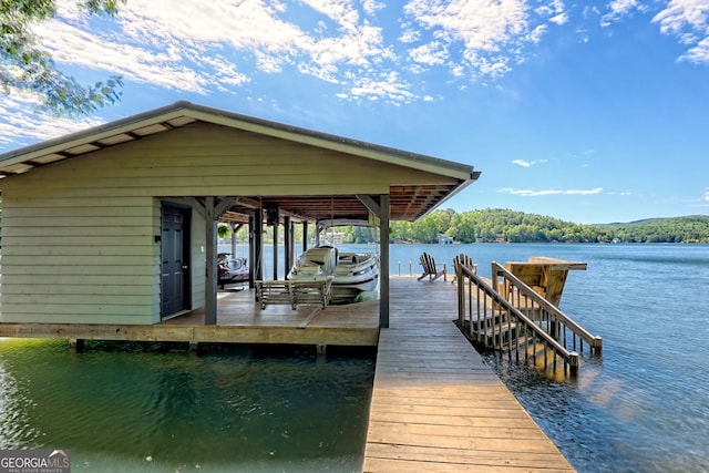 4610 Murray Cove Rd, Tiger, GA 30576 - dock area featuring a water view and boat lift