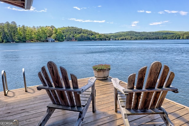 4610 Murray Cove Rd, Tiger, GA 30576 - dock featuring a forest view and a water view