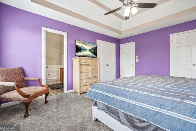 11072 Pebble Ridge Dr, Hampton, GA 30228 - bathroom featuring vanity, wood finished floors, and vaulted ceiling
