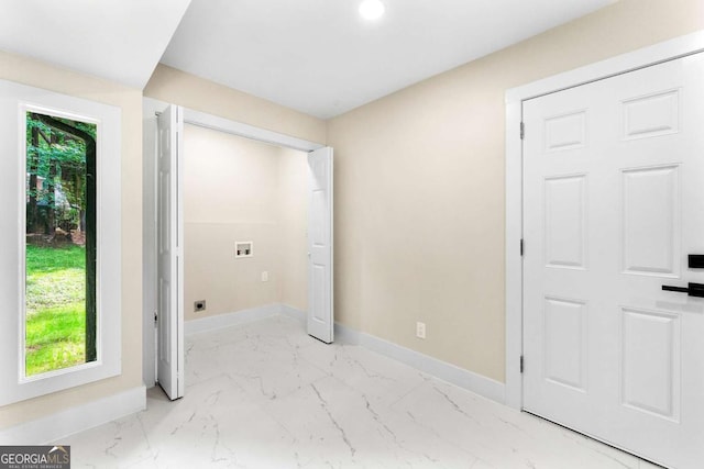 4043 Chedworth Way, Stone Mountain, GA 30083 - foyer entrance featuring baseboards, marble look tiles, and recessed lighting