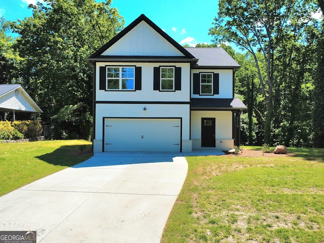 3110 Granada Way, Gainesville, GA 30506 - view of front of home with an attached garage, driveway, and a front lawn