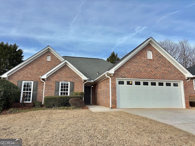 410 Oakpark Ter, Mcdonough, GA 30253 - single story home featuring driveway, an attached garage, brick siding, and roof with shingles