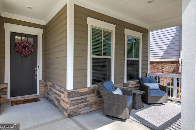 2657 Cedar Pine Way, Atlanta, GA 30360 - property entrance with stone siding and covered porch