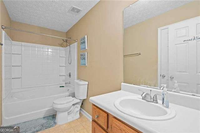 152 Maxton Ave, Dallas, GA 30132 - full bathroom with a textured ceiling, vanity, and tub / shower combination
