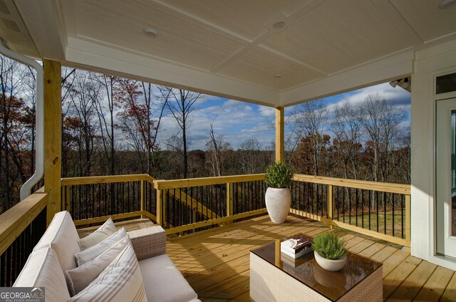 8555 Scenic Ridge Way, Ball Ground, GA 30107 - deck with an outdoor hangout area