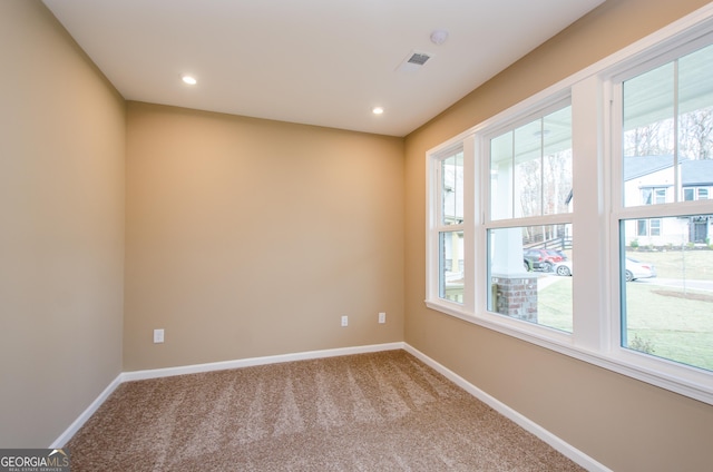 8555 Scenic Ridge Way, Ball Ground, GA 30107 - spare room with baseboards, carpet floors, and recessed lighting