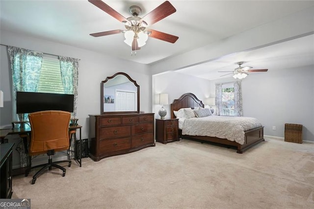 184 Rambo Pl SW, Marietta, GA 30064 - carpeted bedroom with ceiling fan and a desk