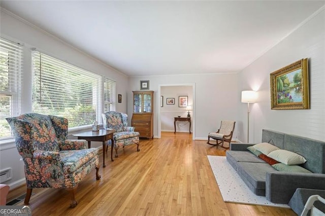 184 Rambo Pl SW, Marietta, GA 30064 - sitting room featuring light wood-type flooring and crown molding