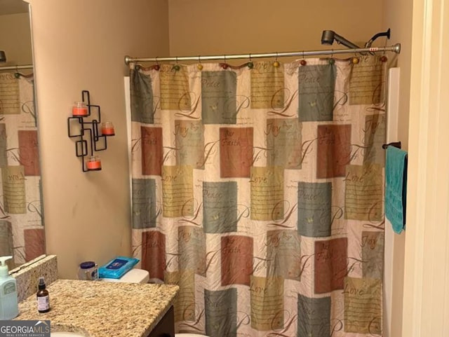 7613 Mockernut Way, Midland, GA 31820 - full bathroom featuring vanity, toilet, and curtained shower