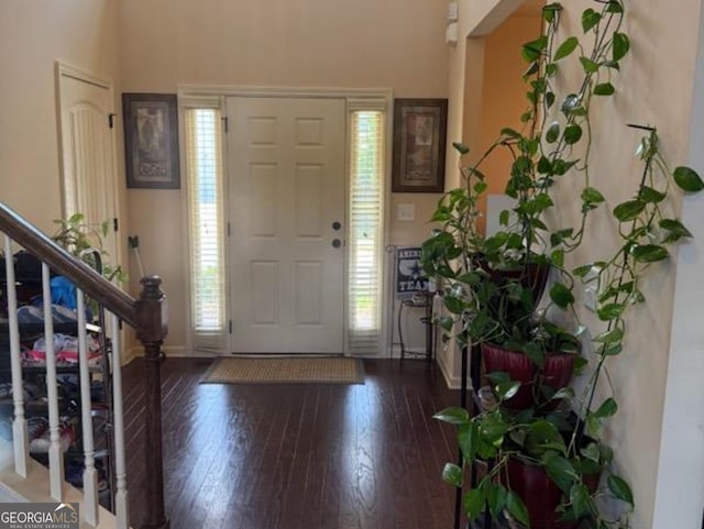 7613 Mockernut Way, Midland, GA 31820 - foyer entrance featuring wood-type flooring and stairway