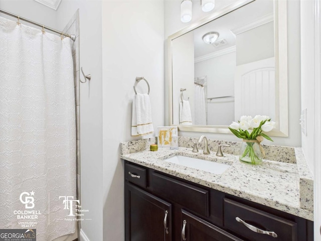 1877 Prince Pl, Watkinsville, GA 30677 - full bathroom featuring crown molding and vanity