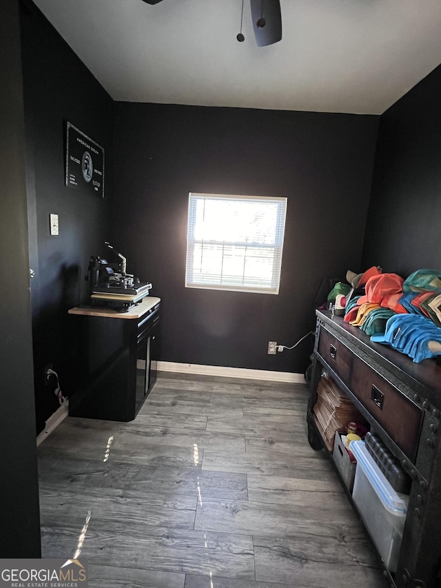 1132 SE Oak Knoll Ter, Atlanta, GA 30315 - bedroom with wood finished floors, baseboards, and a desk