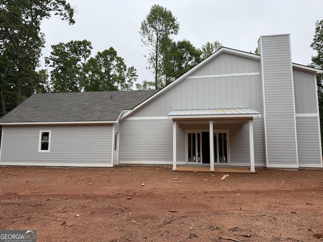 2135 Salem Church Rd, Jasper, GA 30143 - back of property with a chimney, a shingled roof, and a standing seam roof