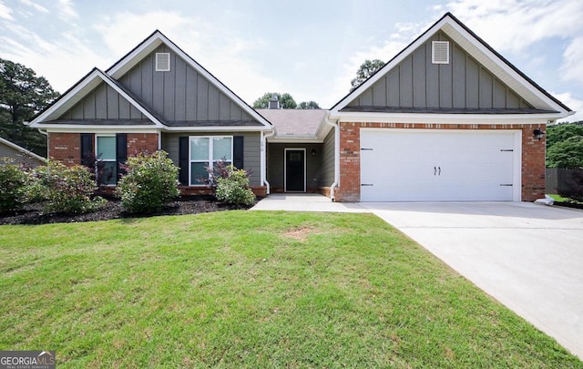 170 Kinsley Way, Statham, GA 30666 - craftsman-style home with board and batten siding, brick siding, and driveway