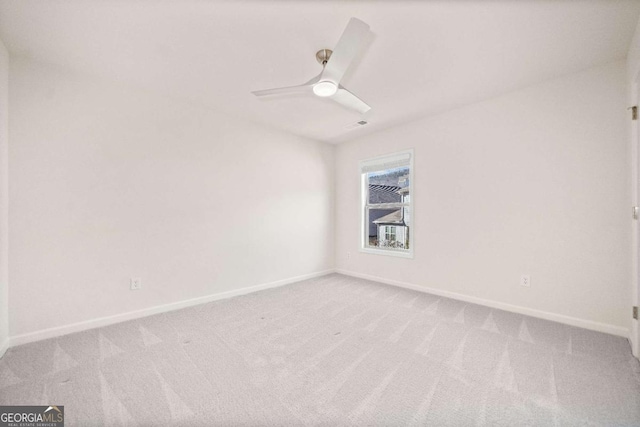 724 Broken Arrow, Waleska, GA 30183 - spare room featuring carpet flooring, baseboards, and ceiling fan