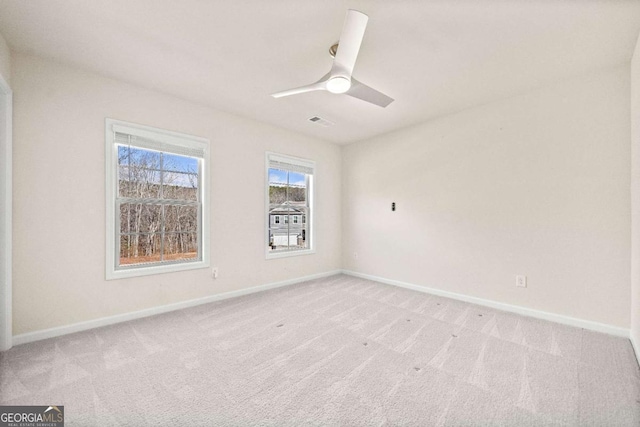 724 Broken Arrow, Waleska, GA 30183 - unfurnished room with light carpet, baseboards, and ceiling fan