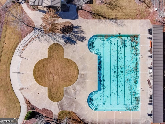 724 Broken Arrow, Waleska, GA 30183 - bird's eye view of a pool area