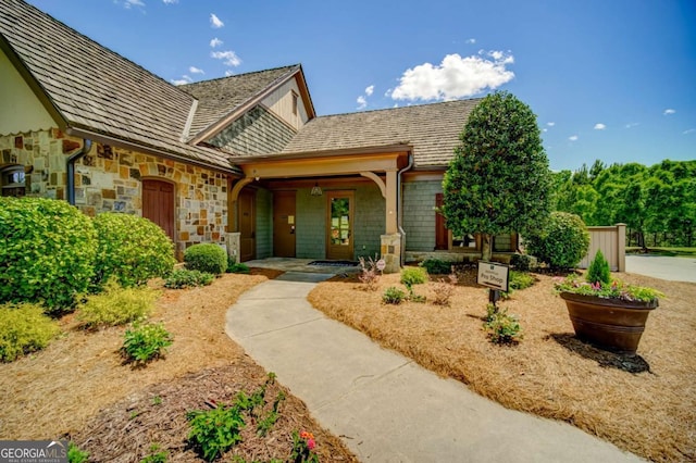 724 Broken Arrow, Waleska, GA 30183 - view of front of house with stone siding