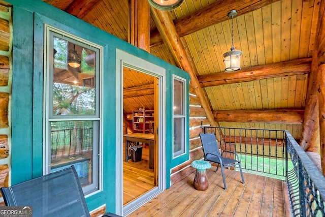6487 W Old Highway 64 W, Warne, NC 28909 - unfurnished room featuring wooden ceiling and wood-type flooring