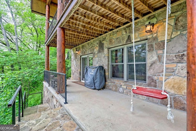 6487 W Old Highway 64 W, Warne, NC 28909 - view of patio with a grill