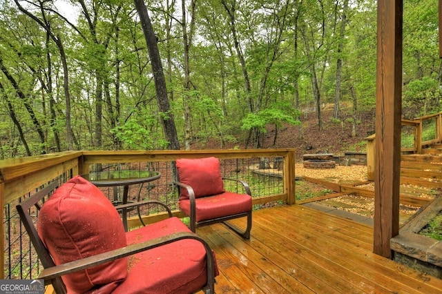 294 Oakwood Trl, Mineral Bluff, GA 30559 - view of wooden terrace