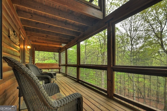 294 Oakwood Trl, Mineral Bluff, GA 30559 - view of sunroom
