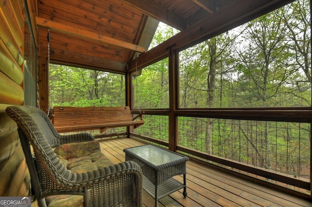 294 Oakwood Trl, Mineral Bluff, GA 30559 - view of wooden deck