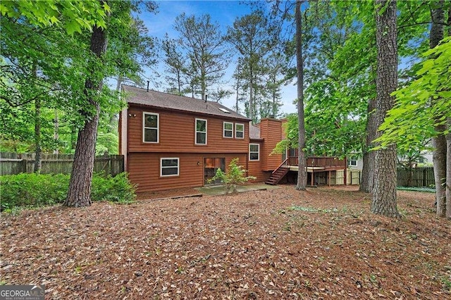 3007 Manning Dr, Marietta, GA 30062 - back of house with a wooden deck and stairway