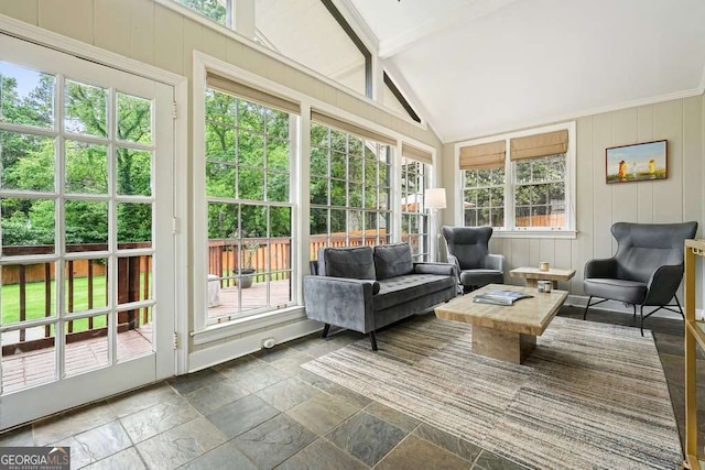 3734 Powers Ferry Rd NW, Atlanta, GA 30342 - sunroom / solarium featuring stone tile floors