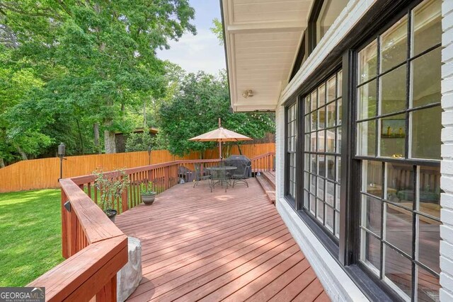 3734 Powers Ferry Rd NW, Atlanta, GA 30342 - wooden terrace featuring outdoor dining space