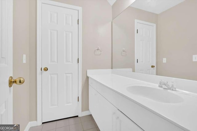 2021 Cockrell Pointe NW, Kennesaw, GA 30152 - bathroom with tile patterned flooring, baseboards, and vanity