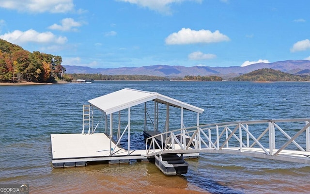 1951 Island View Dr, Hiawassee, GA 30546 - dock area with a water and mountain view