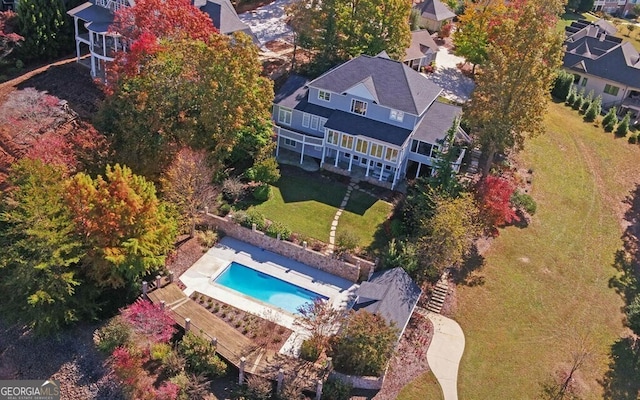 1951 Island View Dr, Hiawassee, GA 30546 - bird's eye view of a pool