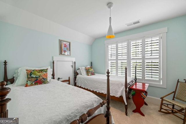 555 Red Bluff Dr, Athens, GA 30607 - carpeted bedroom featuring multiple windows and vaulted ceiling