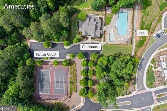 555 Red Bluff Dr, Athens, GA 30607 - view of property location featuring a pool