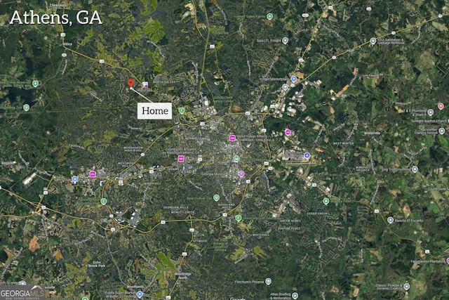 555 Red Bluff Dr, Athens, GA 30607 - aerial map of property and surrounding area