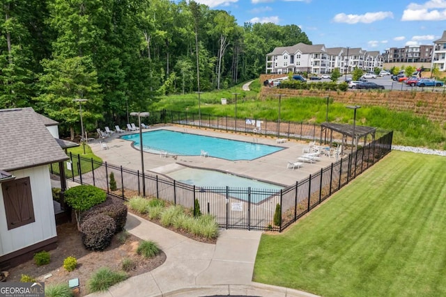 555 Red Bluff Dr, Athens, GA 30607 - community pool with a patio area