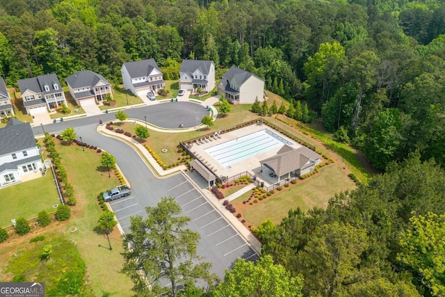 996 Layton Dr, Buford, GA 30518 - aerial perspective of suburban area featuring a forest